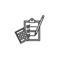 Workplace, accounting vector icon illustration