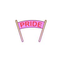 Banner, pride day vector icon illustration