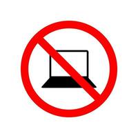 not allowed computer vector icon illustration