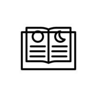 Book astrology vector icon illustration