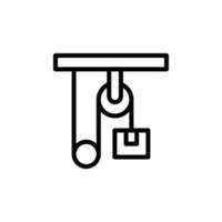 Pulley, manufacturing vector icon illustration