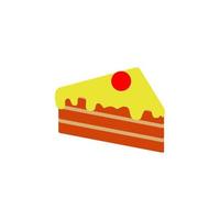 piece of cake colored vector icon illustration