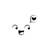 Smile love face vector icon illustration