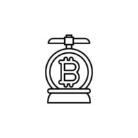 mining, bitcoin vector icon illustration