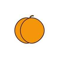 apricot colored vector icon illustration