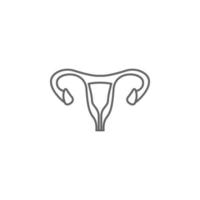 salud, ginecología, vagina, útero vector icono ilustración