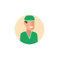 nurse man vector icon illustration