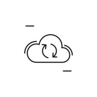 Cloud, networking vector icon illustration