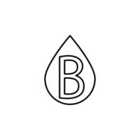 blood, B vector icon illustration