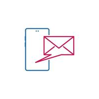 email, open, phone, send vector icon illustration