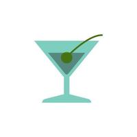 cocktail colored vector icon illustration