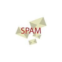 The spam of the letter vector icon illustration