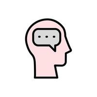 head chat vector icon illustration