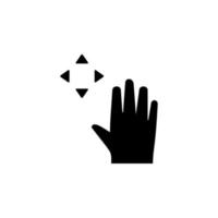 Hand, fingers, gesture, move, rotate vector icon illustration