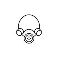 Gas mask, firefighter vector icon illustration