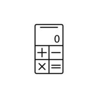 calculator in smart phone vector icon illustration