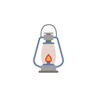 camping lamp colored vector icon illustration