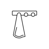 Towel, hanger vector icon illustration