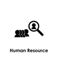 search, magnifier, human resource vector icon illustration