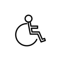 badge of a disabled person vector icon illustration