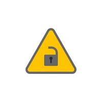 open-lock character vector icon illustration