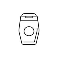 Shampoo, bottle vector icon illustration