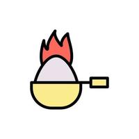 Spoon, powder, fire vector icon illustration
