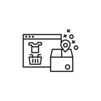 Location box vector icon illustration