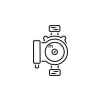 electric, pump, water vector icon illustration