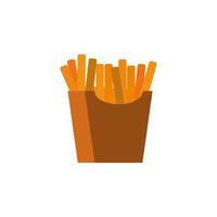 French fries colored vector icon illustration