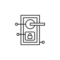 Smart lock vector icon illustration