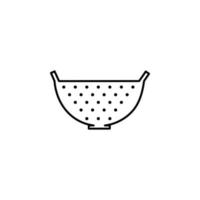 sieve simple line vector icon illustration