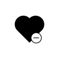 heart minus vector icon illustration