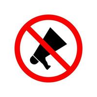 megaphone not allowed vector icon illustration
