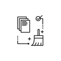 data analysis, clean, document vector icon illustration