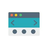 Browser, web site, interface vector icon illustration