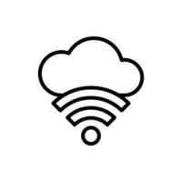 nube, Wifi vector icono ilustración