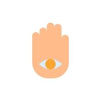 Symbol hand eye vector icon illustration