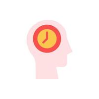 head clock vector icon illustration