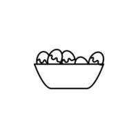 boiled eggs in plate vector icon illustration