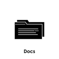 carpeta, docs vector icono ilustración