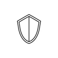 shield line vector icon illustration