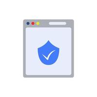 verified website colored vector icon illustration