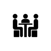 chatting at the table vector icon illustration