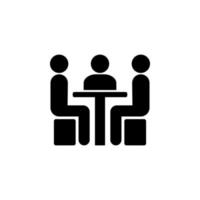 chatting at the table vector icon illustration