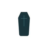 coffin with a cross vector icon illustration