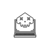 hacker, trojan, virus vector icon illustration