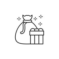 Bag, present, gift vector icon illustration