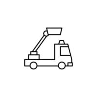 vertical lift truck vector icon illustration