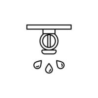 Fire, water system vector icon illustration